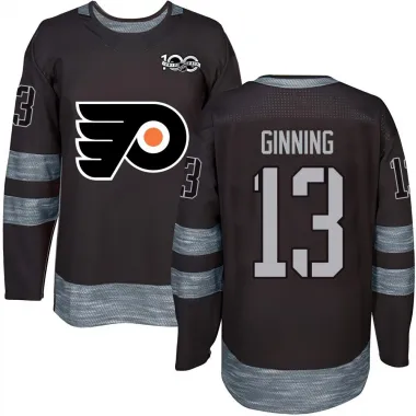 Black Men's Adam Ginning Authentic Philadelphia Flyers 1917-2017 100th Anniversary Jersey