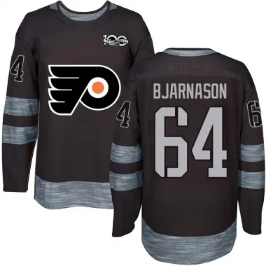 Black Men's Carson Bjarnason Authentic Philadelphia Flyers 1917-2017 100th Anniversary Jersey