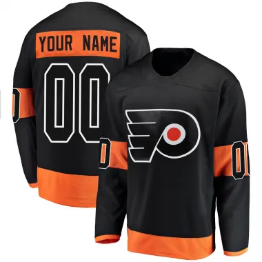 Black Men's Custom Breakaway Philadelphia Flyers Alternate Jersey