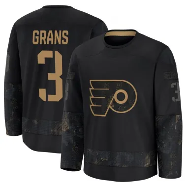 Black Men's Helge Grans Premium Philadelphia Flyers 2024 Military Appreciation Practice Jersey