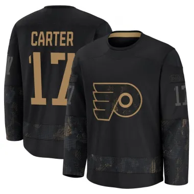 Black Men's Jeff Carter Premium Philadelphia Flyers 2024 Military Appreciation Practice Jersey