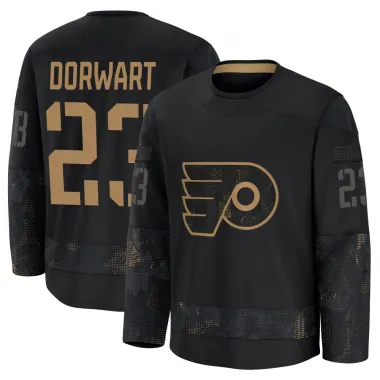 Black Men's Karsen Dorwart Premium Philadelphia Flyers 2024 Military Appreciation Practice Jersey