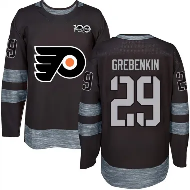 Black Men's Nikita Grebenkin Authentic Philadelphia Flyers 1917-2017 100th Anniversary Jersey
