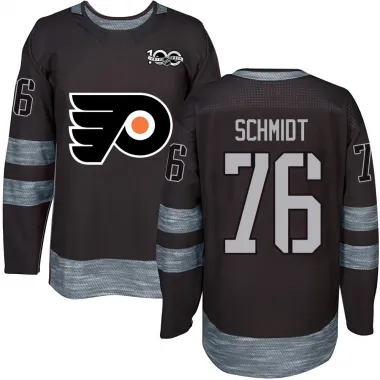 Black Men's Roman Schmidt Authentic Philadelphia Flyers 1917-2017 100th Anniversary Jersey