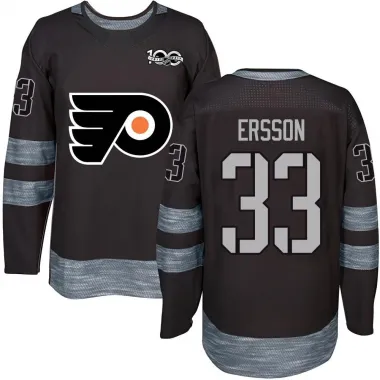 Black Men's Samuel Ersson Authentic Philadelphia Flyers 1917-2017 100th Anniversary Jersey