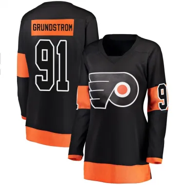 Black Women's Carl Grundstrom Breakaway Philadelphia Flyers Alternate Jersey