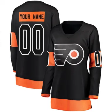Black Women's Custom Breakaway Philadelphia Flyers Alternate Jersey