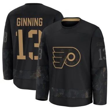 Black Youth Adam Ginning Premium Philadelphia Flyers 2024 Military Appreciation Practice Jersey