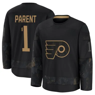 Black Youth Bernie Parent Premium Philadelphia Flyers 2024 Military Appreciation Practice Jersey