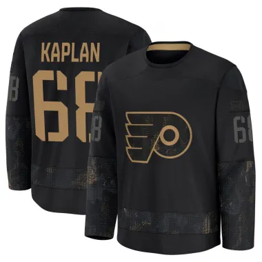 Black Youth Devin Kaplan Premium Philadelphia Flyers 2024 Military Appreciation Practice Jersey