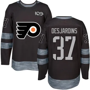 Black Youth Eric Desjardins Authentic Philadelphia Flyers 1917-2017 100th Anniversary Jersey