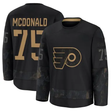 Black Youth Hunter McDonald Premium Philadelphia Flyers 2024 Military Appreciation Practice Jersey