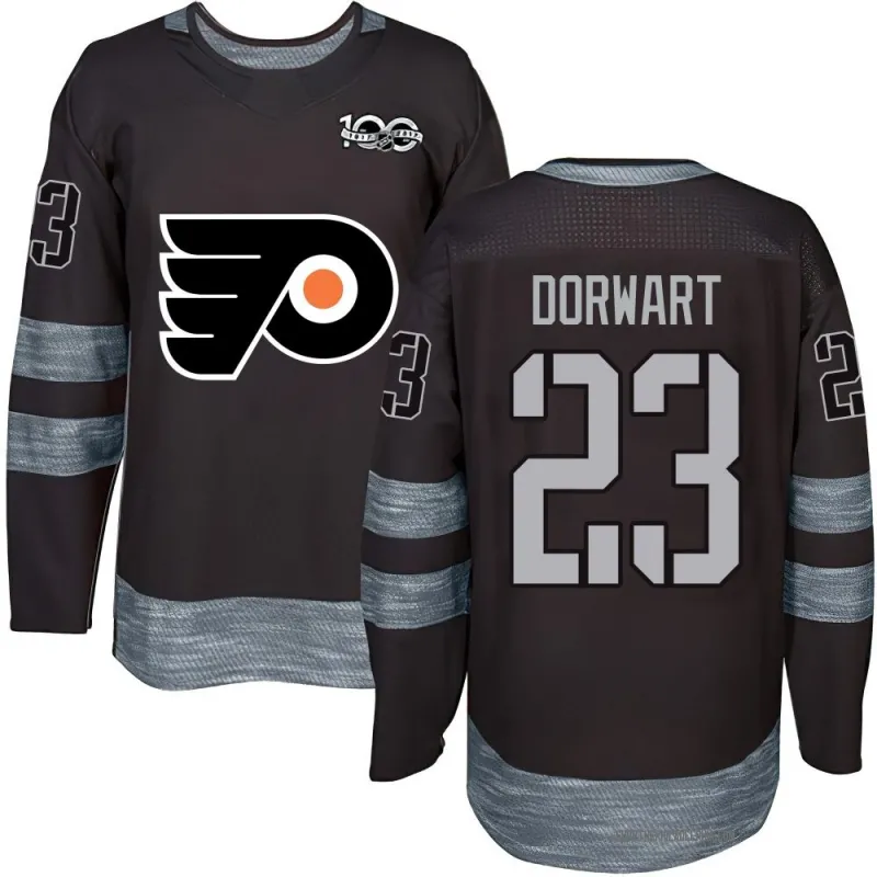 Black Youth Karsen Dorwart Authentic Philadelphia Flyers 1917-2017 100th Anniversary Jersey