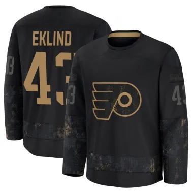 Black Youth Oscar Eklind Premium Philadelphia Flyers 2024 Military Appreciation Practice Jersey