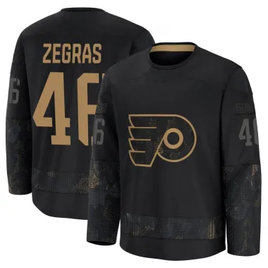 Black Youth Trevor Zegras Premium Philadelphia Flyers 2024 Military Appreciation Practice Jersey