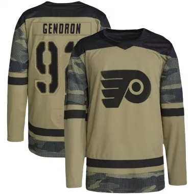 Camo Men's Alexis Gendron Authentic Philadelphia Flyers Military Appreciation Practice Jersey