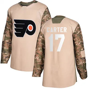 Camo Men's Jeff Carter Authentic Philadelphia Flyers Veterans Day Practice Jersey