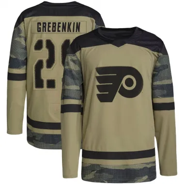 Camo Men's Nikita Grebenkin Authentic Philadelphia Flyers Military Appreciation Practice Jersey