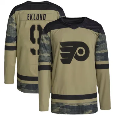 Camo Men's Pelle Eklund Authentic Philadelphia Flyers Military Appreciation Practice Jersey