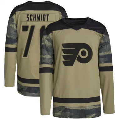 Camo Men's Roman Schmidt Authentic Philadelphia Flyers Military Appreciation Practice Jersey