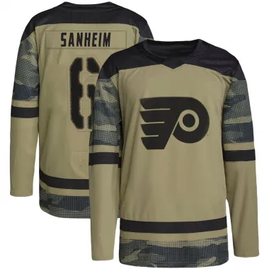 Camo Men's Travis Sanheim Authentic Philadelphia Flyers Military Appreciation Practice Jersey
