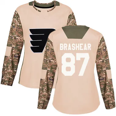 Camo Women's Donald Brashear Authentic Philadelphia Flyers Veterans Day Practice Jersey