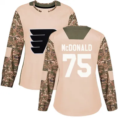 Camo Women's Hunter McDonald Authentic Philadelphia Flyers Veterans Day Practice Jersey