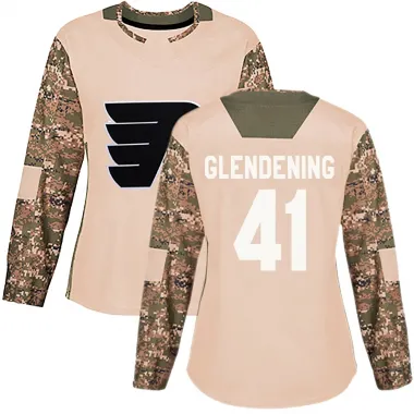 Camo Women's Luke Glendening Authentic Philadelphia Flyers Veterans Day Practice Jersey