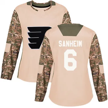 Camo Women's Travis Sanheim Authentic Philadelphia Flyers Veterans Day Practice Jersey