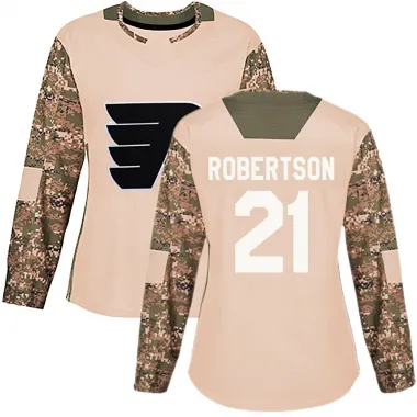 Camo Women's Tucker Robertson Authentic Philadelphia Flyers Veterans Day Practice Jersey