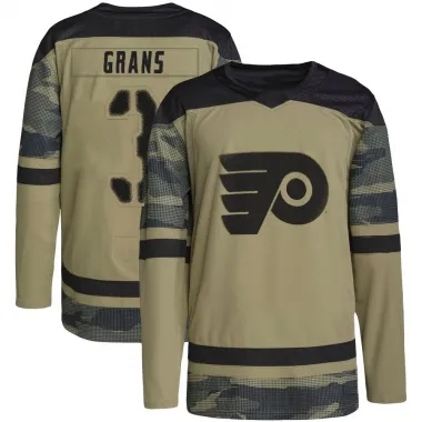 Camo Youth Helge Grans Authentic Philadelphia Flyers Military Appreciation Practice Jersey