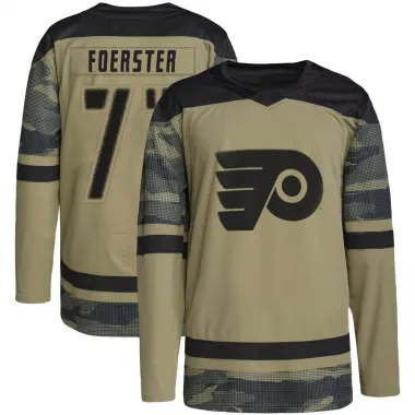Camo Youth Tyson Foerster Authentic Philadelphia Flyers Military Appreciation Practice Jersey