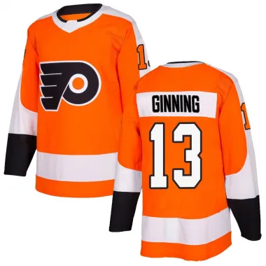 Orange Men's Adam Ginning Authentic Philadelphia Flyers Home Jersey