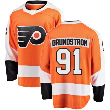 Orange Men's Carl Grundstrom Breakaway Philadelphia Flyers Home Jersey