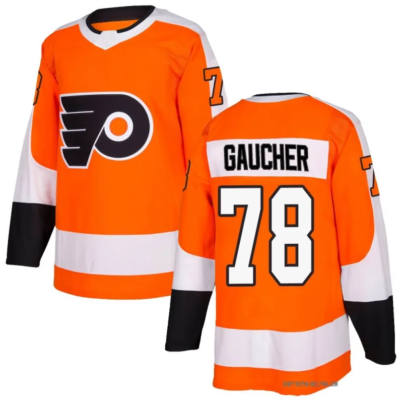 Orange Men's Jacob Gaucher Authentic Philadelphia Flyers Home Jersey