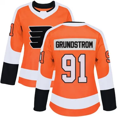 Orange Women's Carl Grundstrom Authentic Philadelphia Flyers Home Jersey