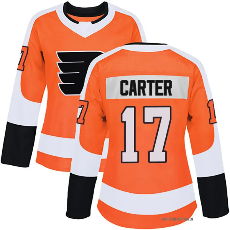 Orange Women's Jeff Carter Authentic Philadelphia Flyers Home Jersey