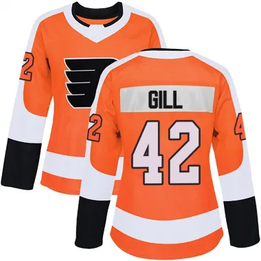 Orange Women's Spencer Gill Authentic Philadelphia Flyers Home Jersey