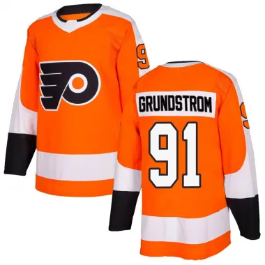 Orange Youth Carl Grundstrom Authentic Philadelphia Flyers Home Jersey
