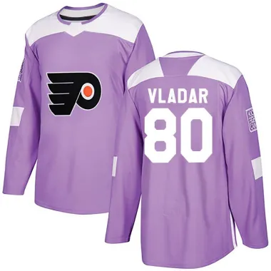 Purple Men's Dan Vladar Authentic Philadelphia Flyers Fights Cancer Practice Jersey