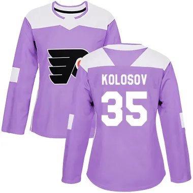 Purple Women's Aleksei Kolosov Authentic Philadelphia Flyers Fights Cancer Practice Jersey