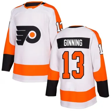 White Men's Adam Ginning Authentic Philadelphia Flyers Jersey