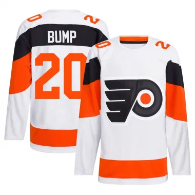 White Men's Alex Bump Authentic Philadelphia Flyers 2024 Stadium Series Primegreen Jersey