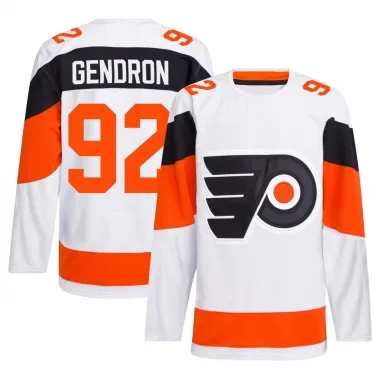 White Men's Alexis Gendron Authentic Philadelphia Flyers 2024 Stadium Series Primegreen Jersey