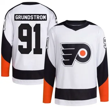 White Men's Carl Grundstrom Authentic Philadelphia Flyers Reverse Retro 2.0 Jersey