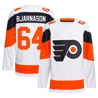 White Men's Carson Bjarnason Authentic Philadelphia Flyers 2024 Stadium Series Primegreen Jersey