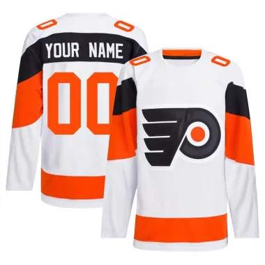 White Men's Custom Authentic Philadelphia Flyers 2024 Stadium Series Primegreen Jersey