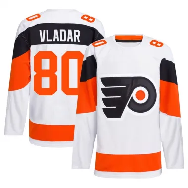 White Men's Dan Vladar Authentic Philadelphia Flyers 2024 Stadium Series Primegreen Jersey