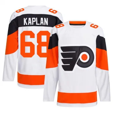 White Men's Devin Kaplan Authentic Philadelphia Flyers 2024 Stadium Series Primegreen Jersey