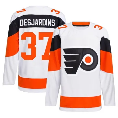 White Men's Eric Desjardins Authentic Philadelphia Flyers 2024 Stadium Series Primegreen Jersey